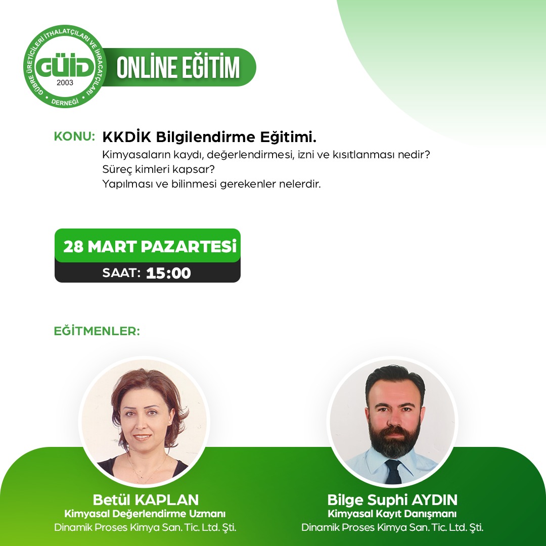 KKDİK Kimyasalların Kaydı Değerlendirilmesi İzni ve Kısıtlanması